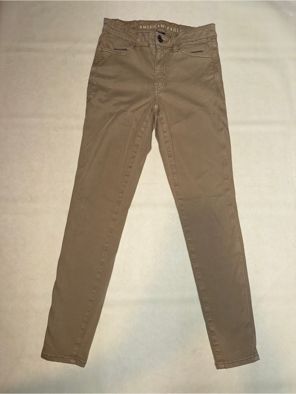 American Eagle Outfitters Khaki Straight-Leg Jeans